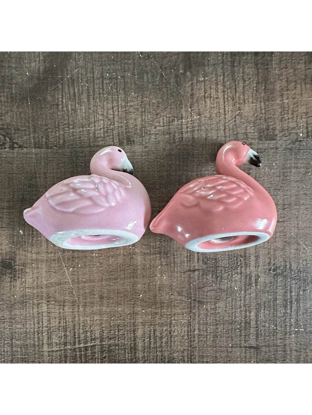 Pink Flamingo Salt & Pepper Shakers Ceramic Tropical Bird Kitchen Decor Set